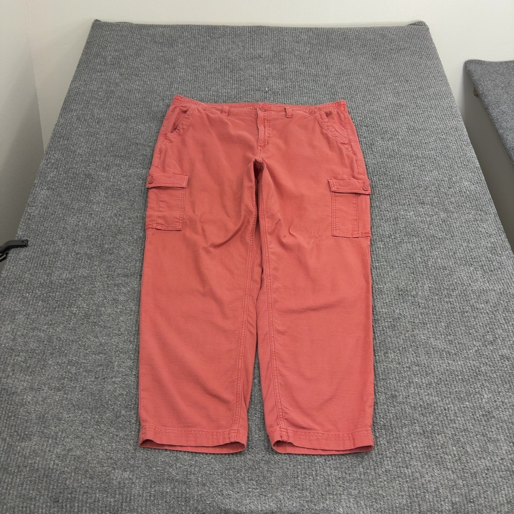 American Eagle Cargo Pants Mens 42 Red‎ Cotton Stretch Utility Gorpcore Casual